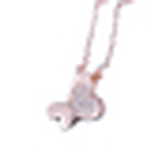 Women′s Fashion Sterling Silver Inlaid Zircon Butterfly Shaped Pendant Necklace